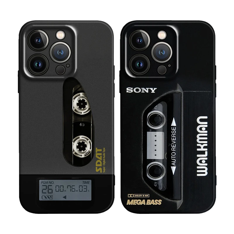 创意复古SDAT随身听磁带播放器Walkman图案小众适用于iPhone16苹
