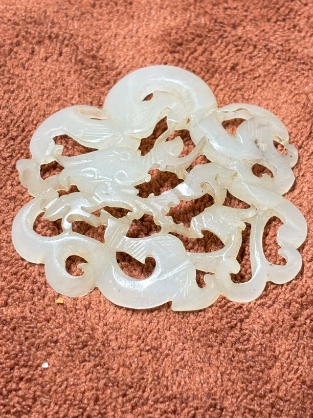 农村一线老和田玉挂件一件工艺精致包浆细腻