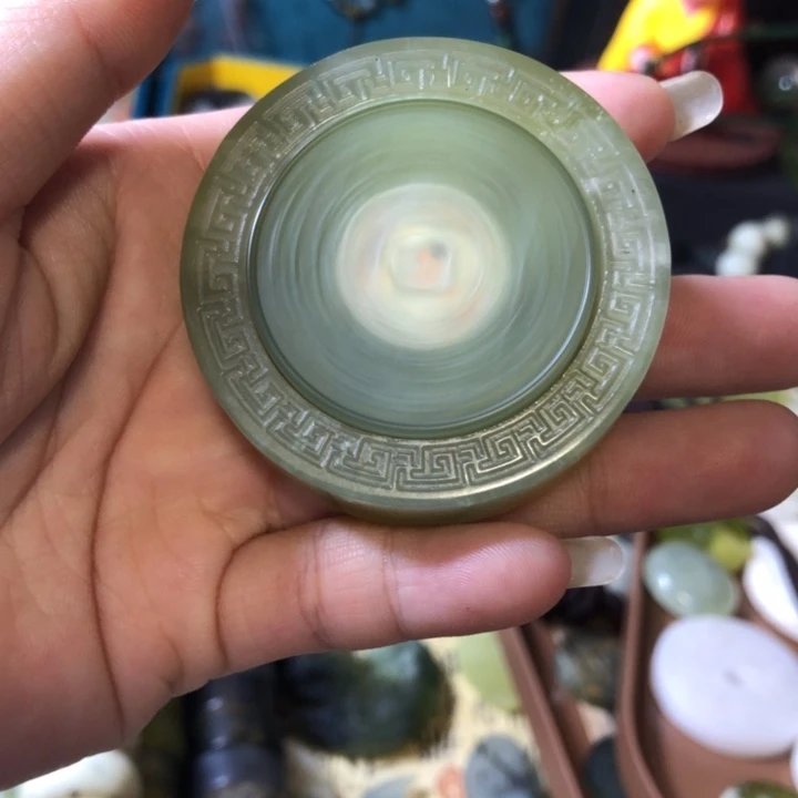 岫玉未镶嵌岫玉转转山鬼花钱