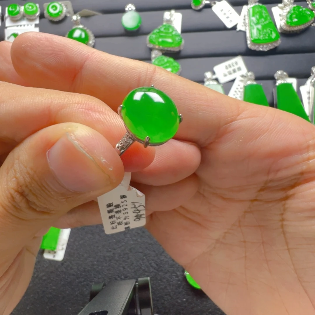 翡翠银S925镶嵌颈饰