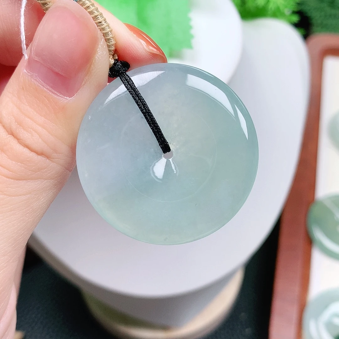 翡翠未镶嵌颈饰平安35.7-5:6