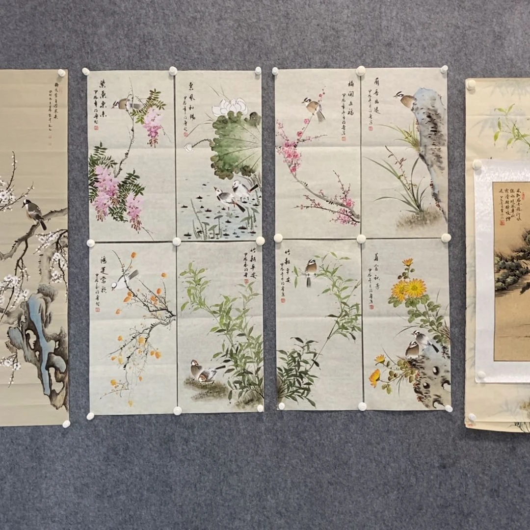 国画品**雨梅兰竹菊春夏秋冬