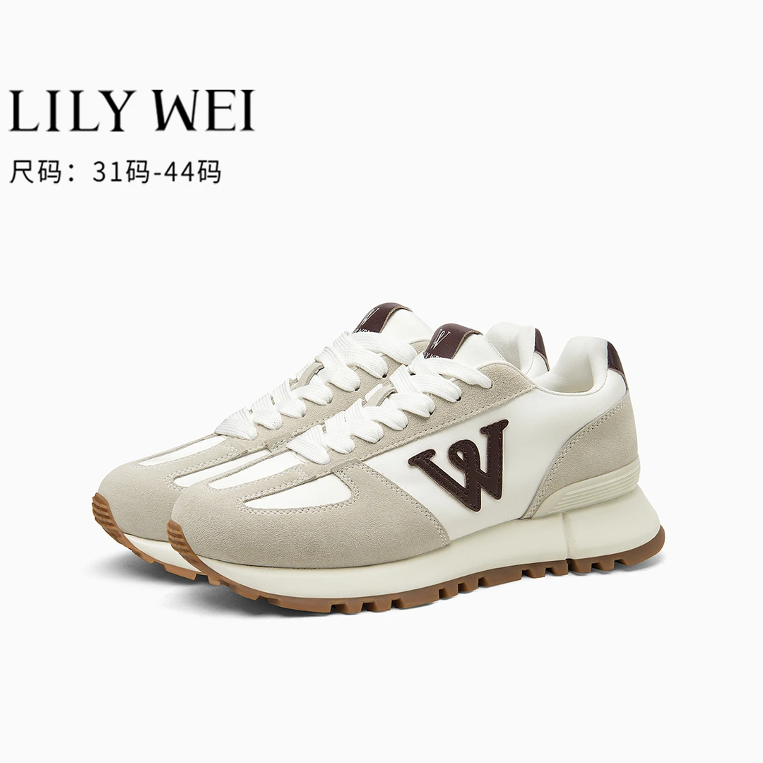 砚秋LilyWei25年秋季新款阿甘鞋复古百搭舒适休闲运动鞋大码41-43