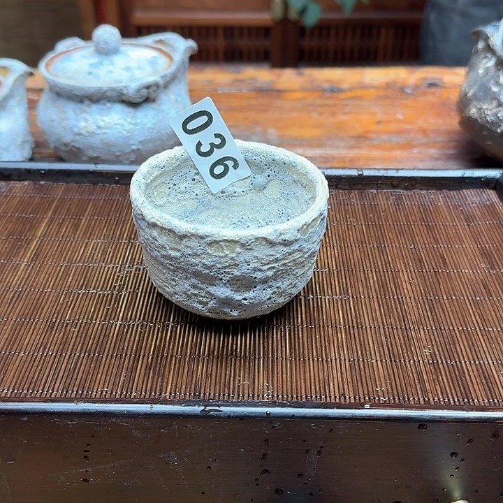 纯手工制作粗陶茶具感**到