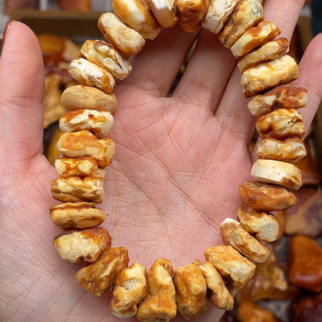 糖***果琥珀未镶嵌珠宝奇石