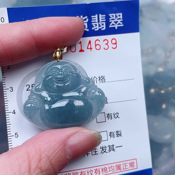 翡翠未镶嵌吊坠(赠链)