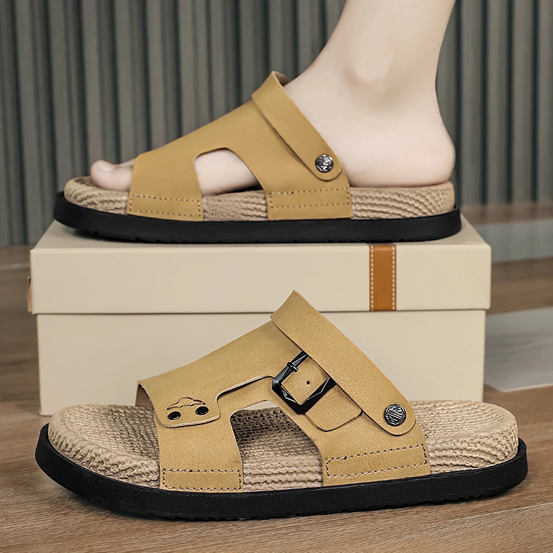 男凉鞋时尚休闲大码夏季厚底沙滩鞋勃肯软木男士凉拖鞋潮休闲鞋