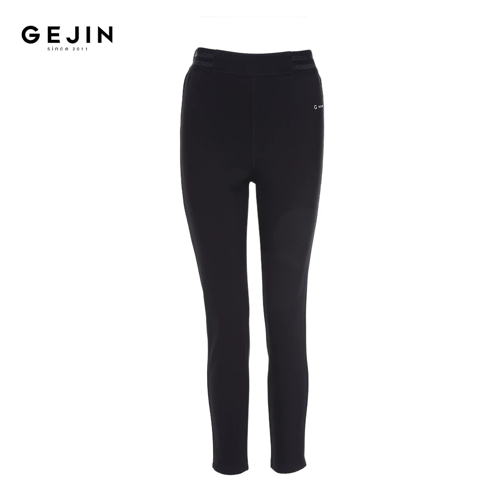 GEJIN/高腰中弹厚款小脚裤棉裤加绒加厚款极简风9412331041