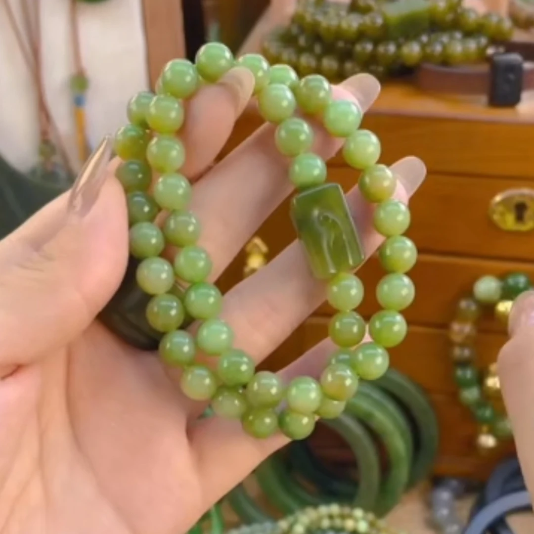 和田玉黑羊洞双圈