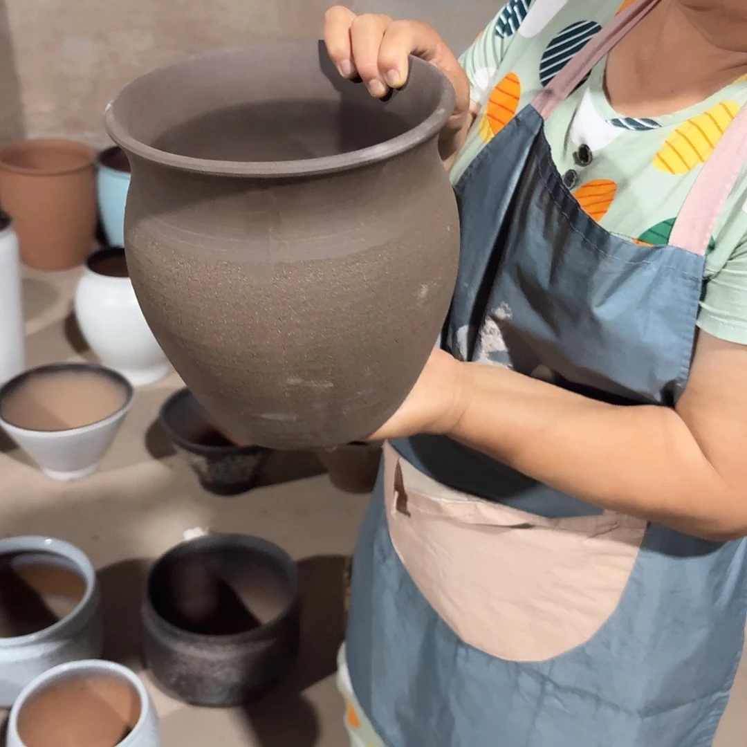 花盆紫砂口21高23