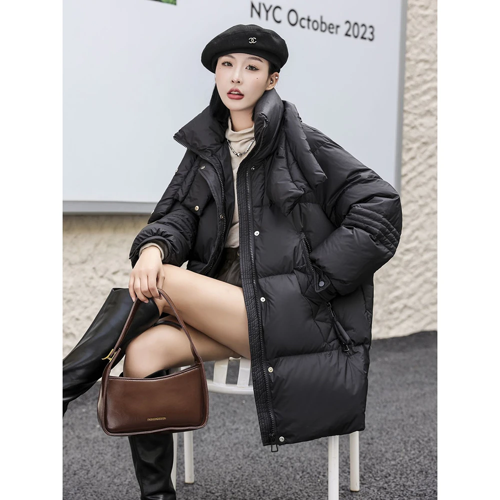 3390羽绒服2024年爆款正品白鸭绒宽松加厚百搭冬季外套