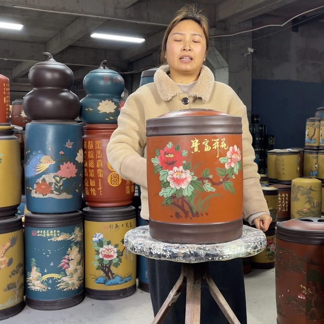 宜兴原矿紫砂茶叶罐