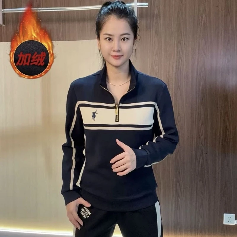 男士秋冬新款休闲潮流百搭拉链立领卫衣男装刺绣加绒时尚长袖T恤