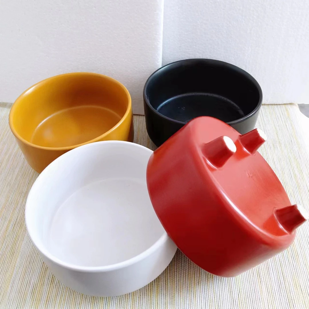 陶瓷碗猫狗防打翻护颈椎高脚狗碗宠物食盆饮水碗大容量防滑