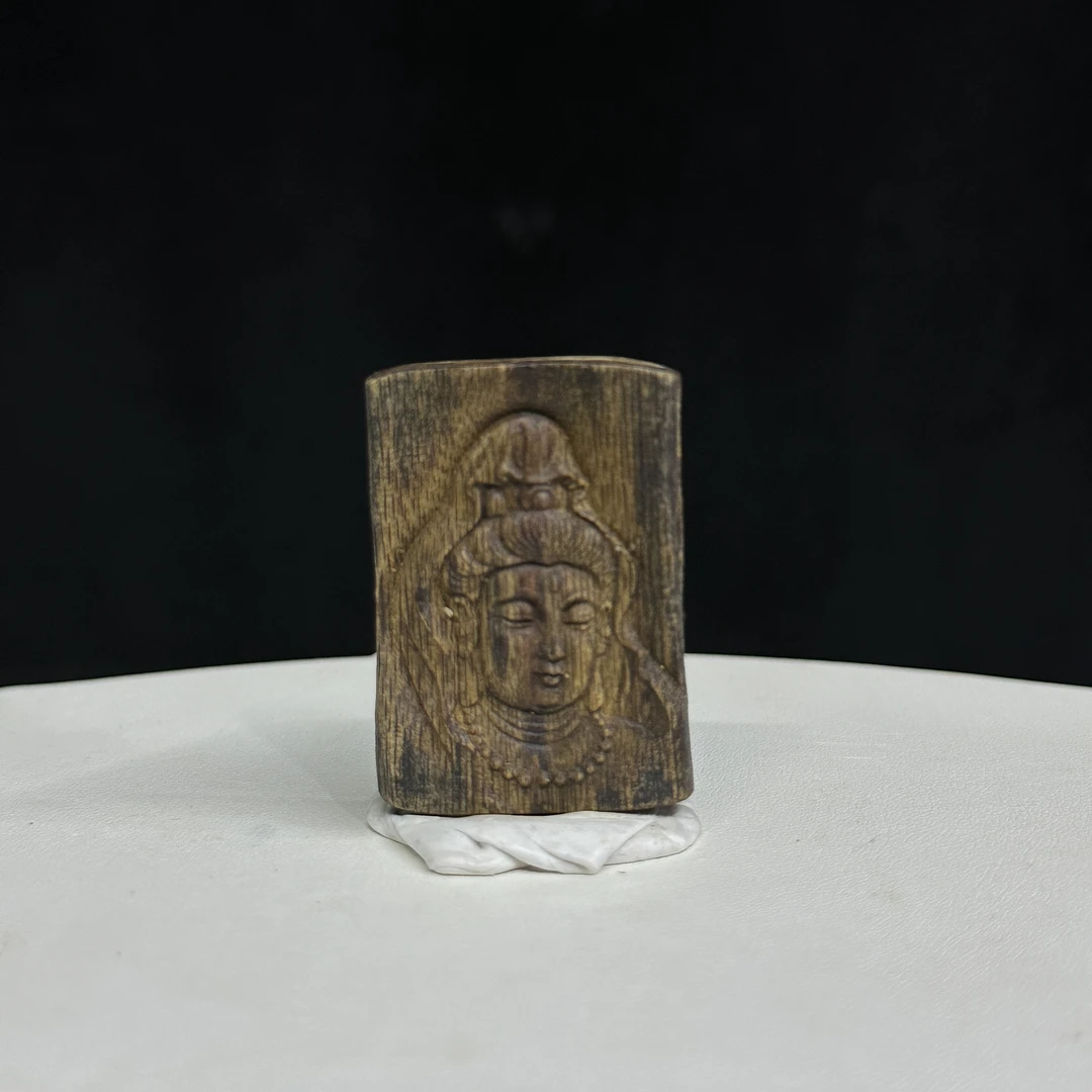 GXCX-5084 沉香棋楠观音雕刻牌4.9g 约：40*28*9mm