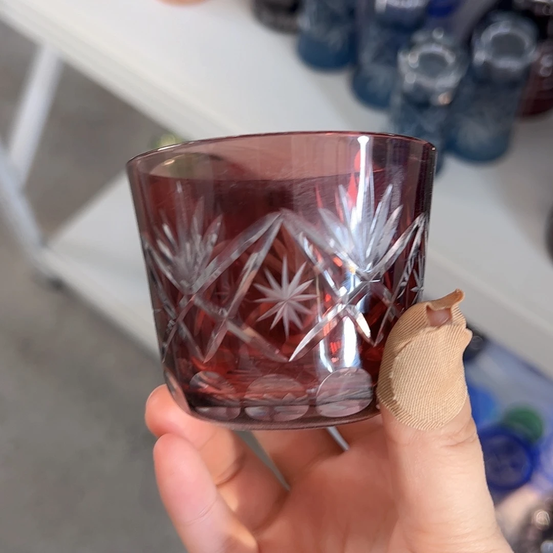 平底款水晶玻璃微瑕一个