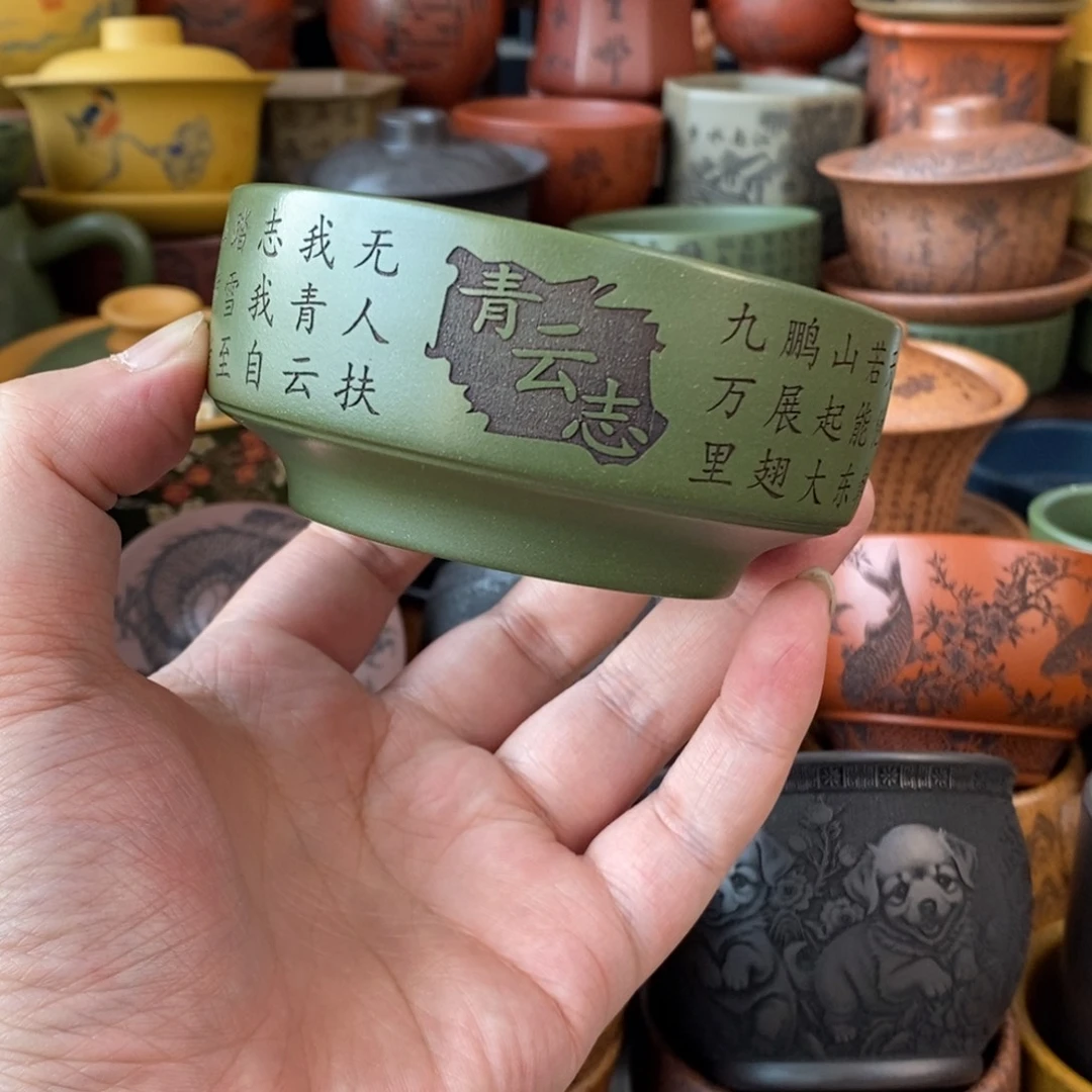 紫砂杯子宜兴全手工紫砂杯