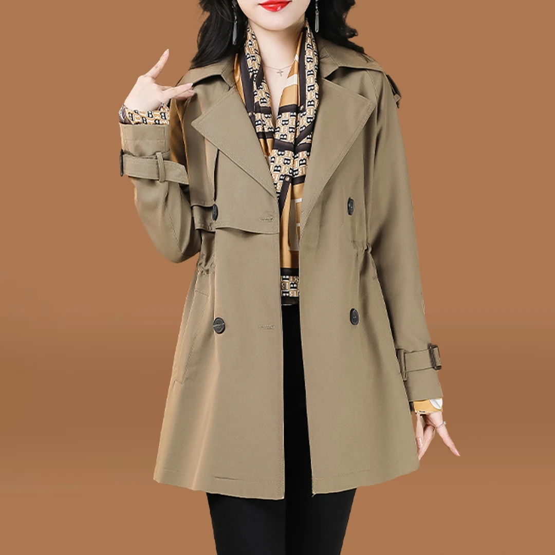 杭州意法风衣女士2025新款春秋冬贵夫人品牌中长款外套高端上档次