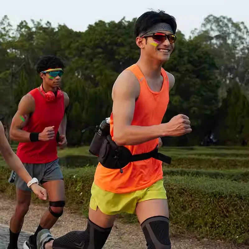 夏季马拉松跑步背心男速干透气竞速田径健身运动训练宽松无袖上衣