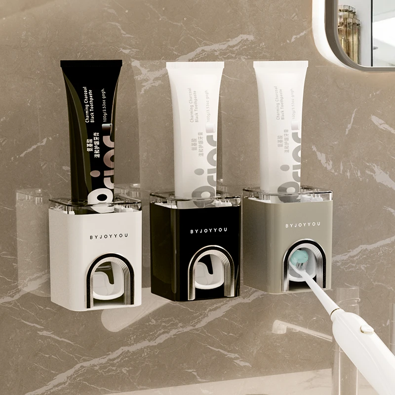 轻奢凯旋门挤牙膏器家用壁挂式免打孔卫生间高颜值牙刷收纳置物架