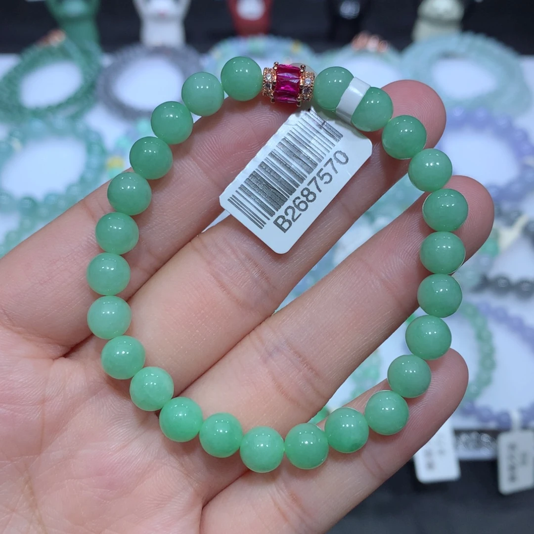 翡翠未镶嵌手串天然