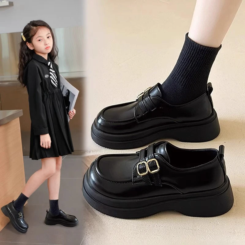 女童小皮鞋韩版洋气春秋新款儿童黑色演出鞋软底公主鞋爆款女童鞋