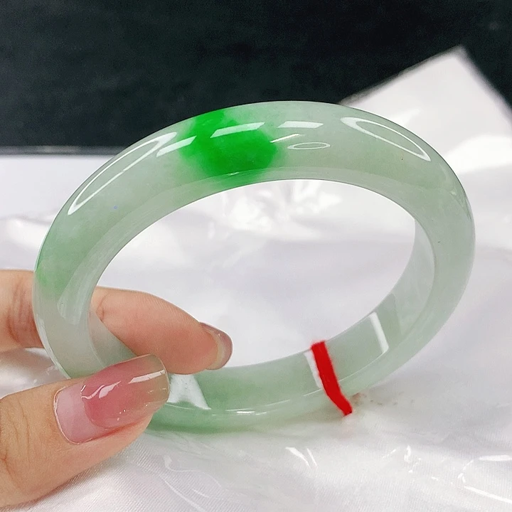 翡翠未镶嵌手镯圈60.8，00011