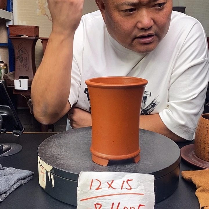 紫砂花盆货号一只H005
