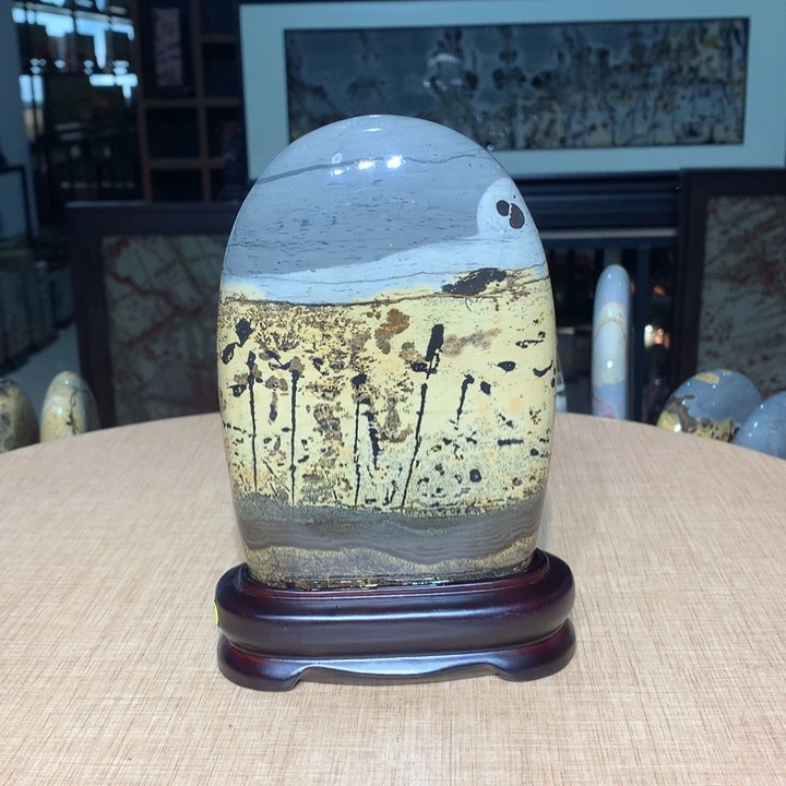 广西国画石摆件，观赏收藏