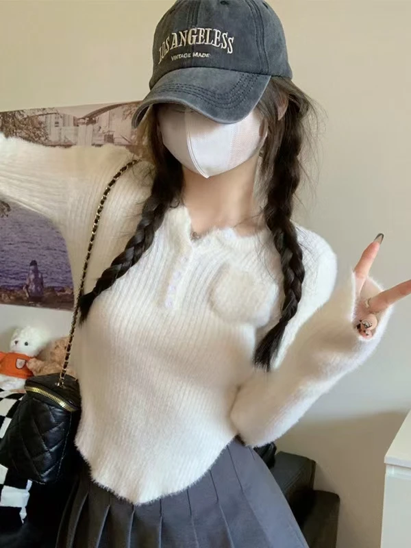 401-450新款少女冬款毛衣时尚韩版百搭显瘦保暖上衣针织衫遮肉女