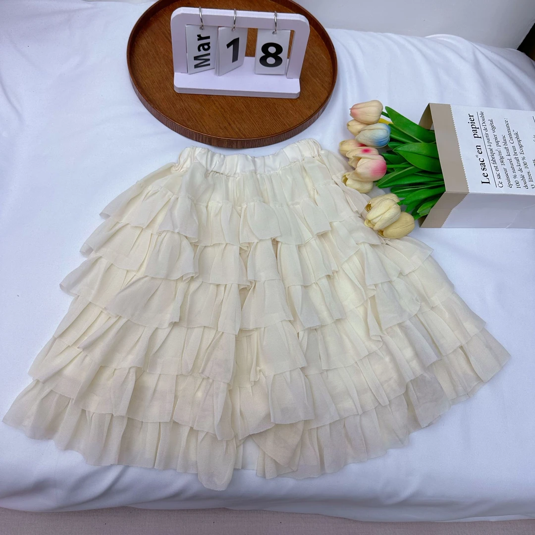 （多层）黑色米色蛋糕裙