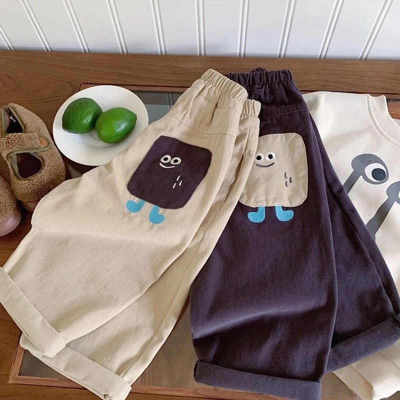 宝宝宽松休闲裤男童春季韩版长裤2025新款男女宝宝软糯工装裤春装