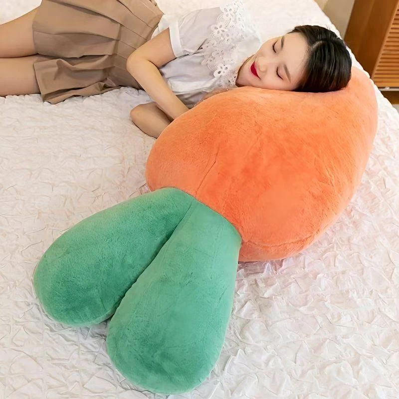 超软胡萝卜抱枕靠枕毛绒抱枕1个【80cm】玩偶（误差2~3cm）