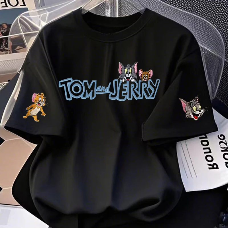 【6-2最新】2025纯棉男女同款纯棉T恤短袖t恤男女夏季ins印花