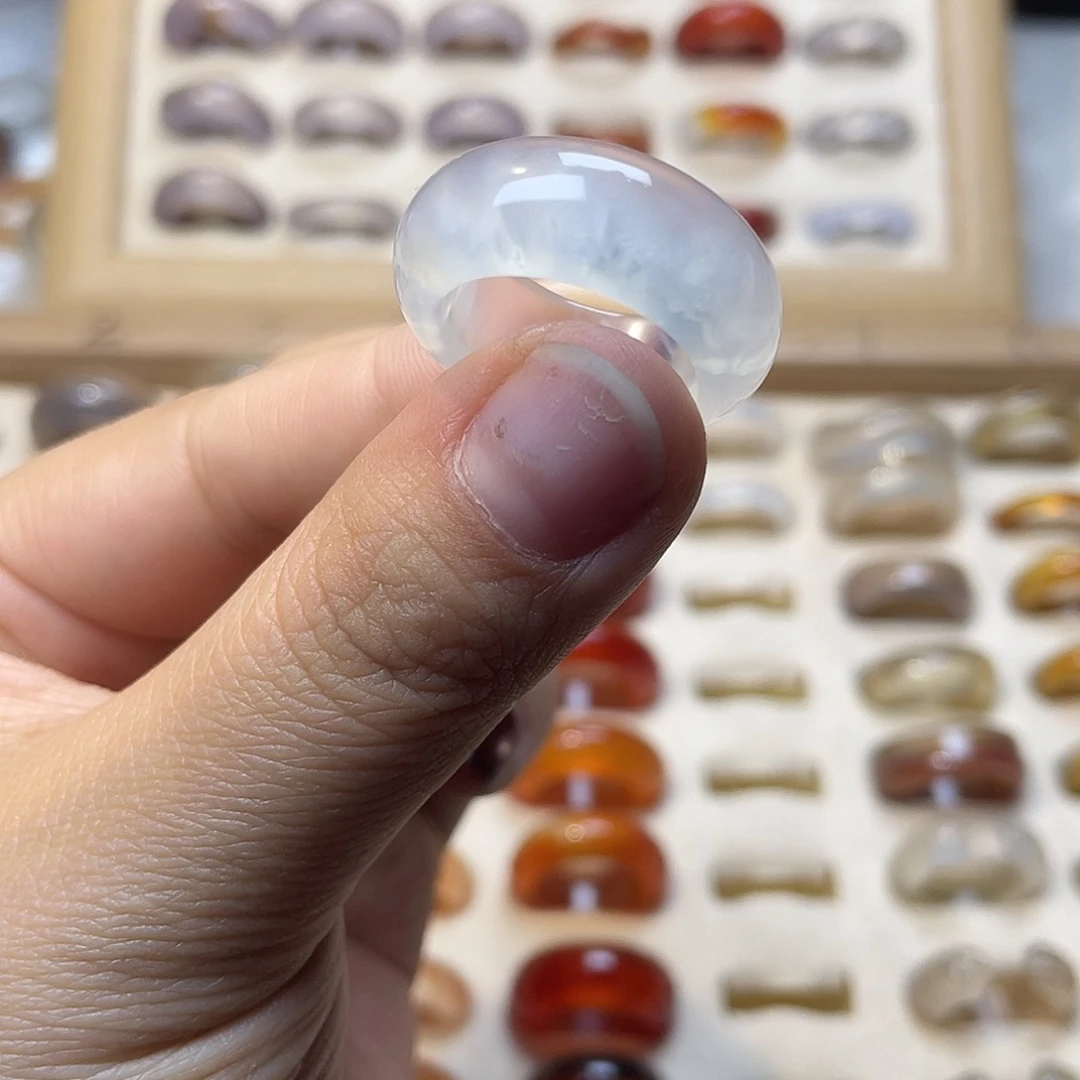 玛瑙/玉髓合金戒指A03港17不退换