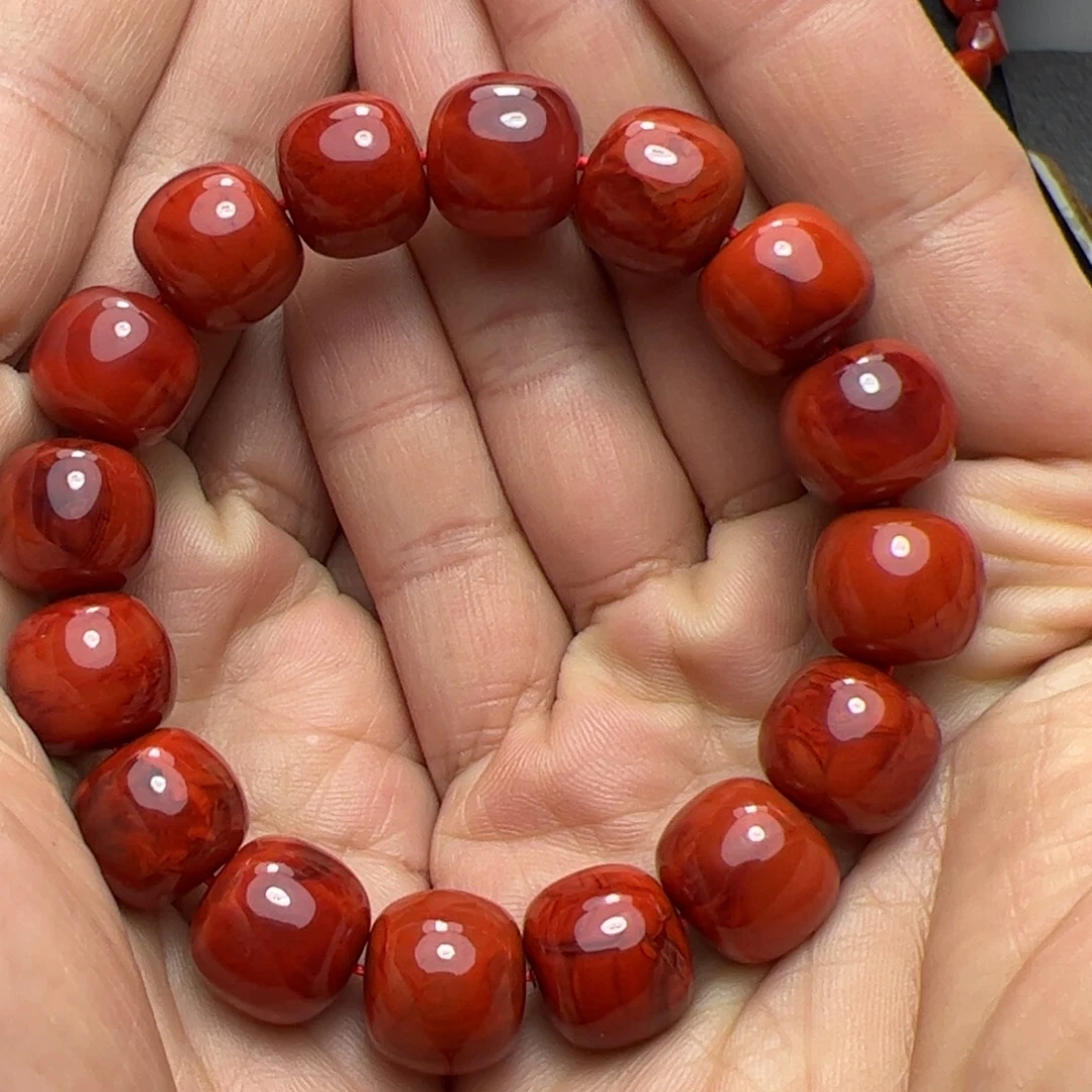 天***空南红玛瑙未镶嵌手串
