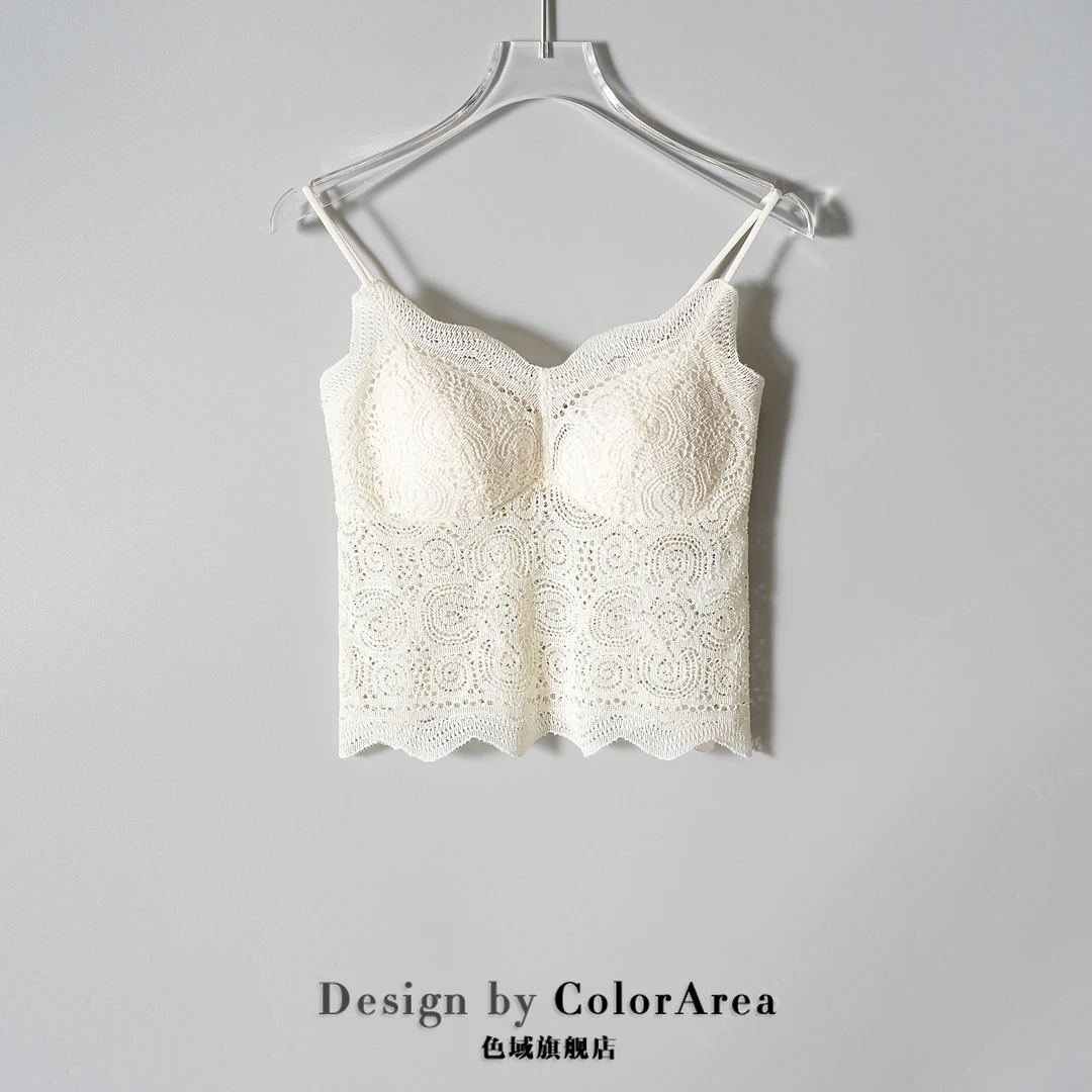 ColorArea/色域时尚新款百搭减龄显瘦女纯色无袖背心打底美背