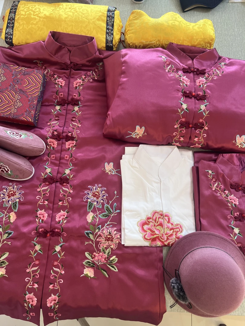 德蚨寿衣七件套老人衣殡葬用品逝世寿终用品白事冲喜服女全套