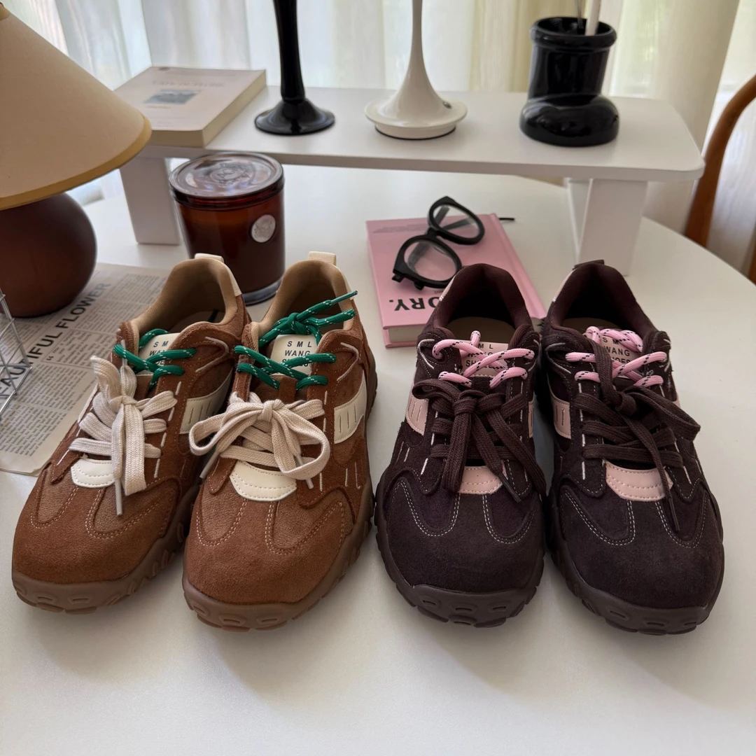 【TUGE】4.5CM增高耐磨橡胶厚底德训鞋女