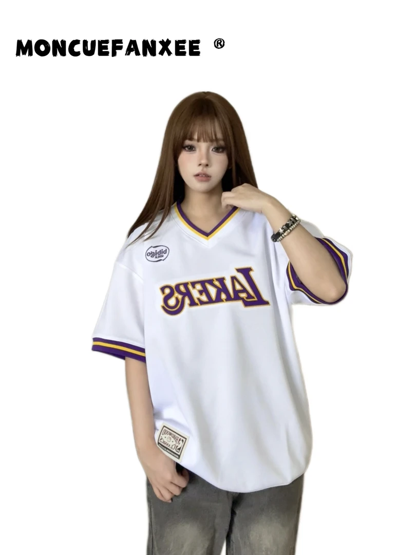 【洛杉矶】东契奇-詹姆斯篮球衣街头风潮流百搭美式宽松圆领