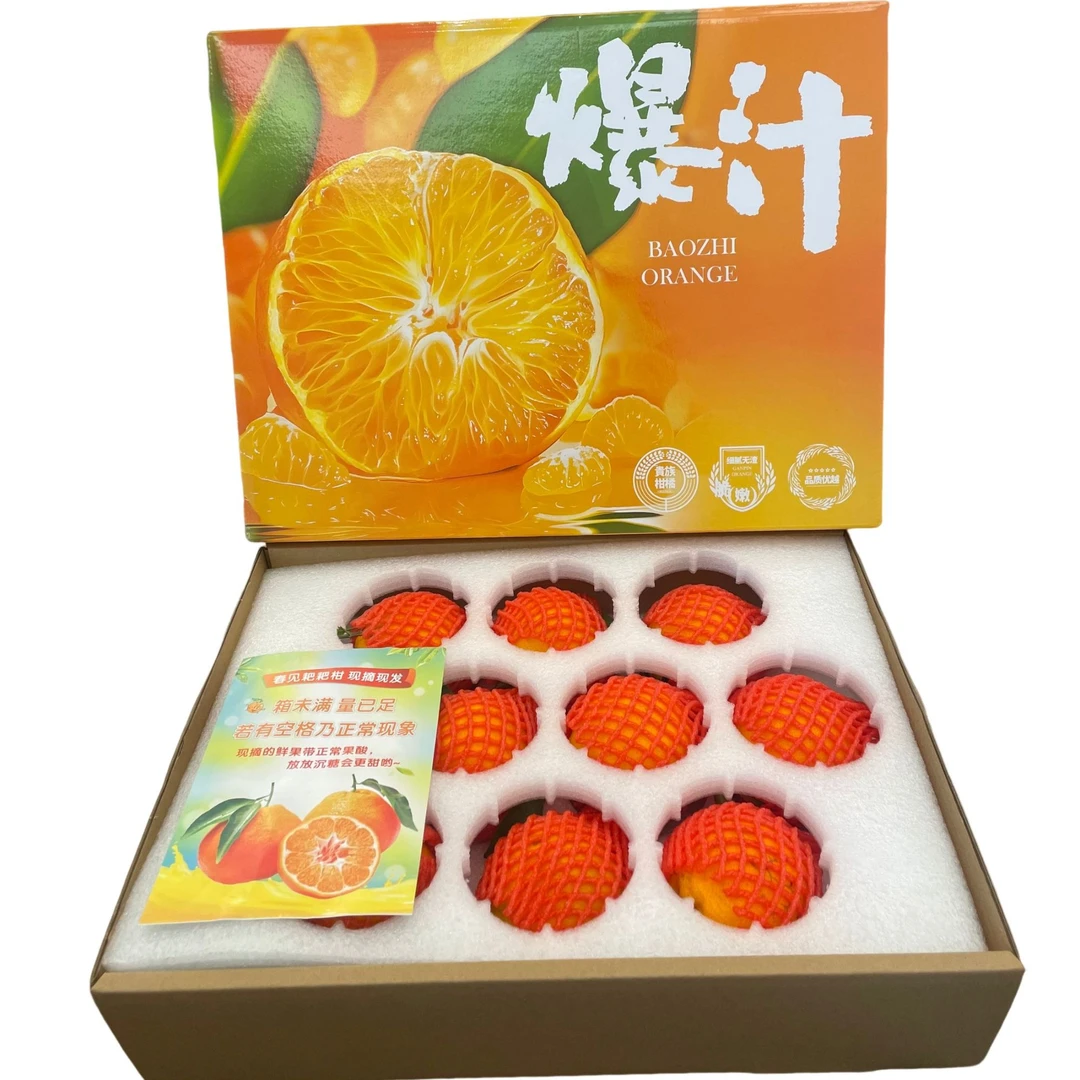 XM四川春见耙耙柑当季现摘手剥橙10枚礼盒装整箱包邮