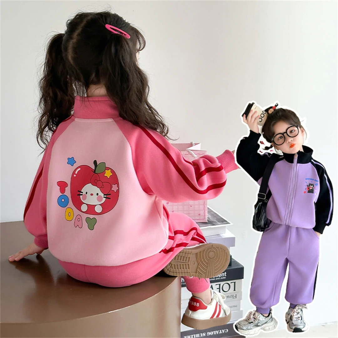 女童运动套装洋气韩版儿童外套裤子小女孩宝宝休闲两件套春秋装潮