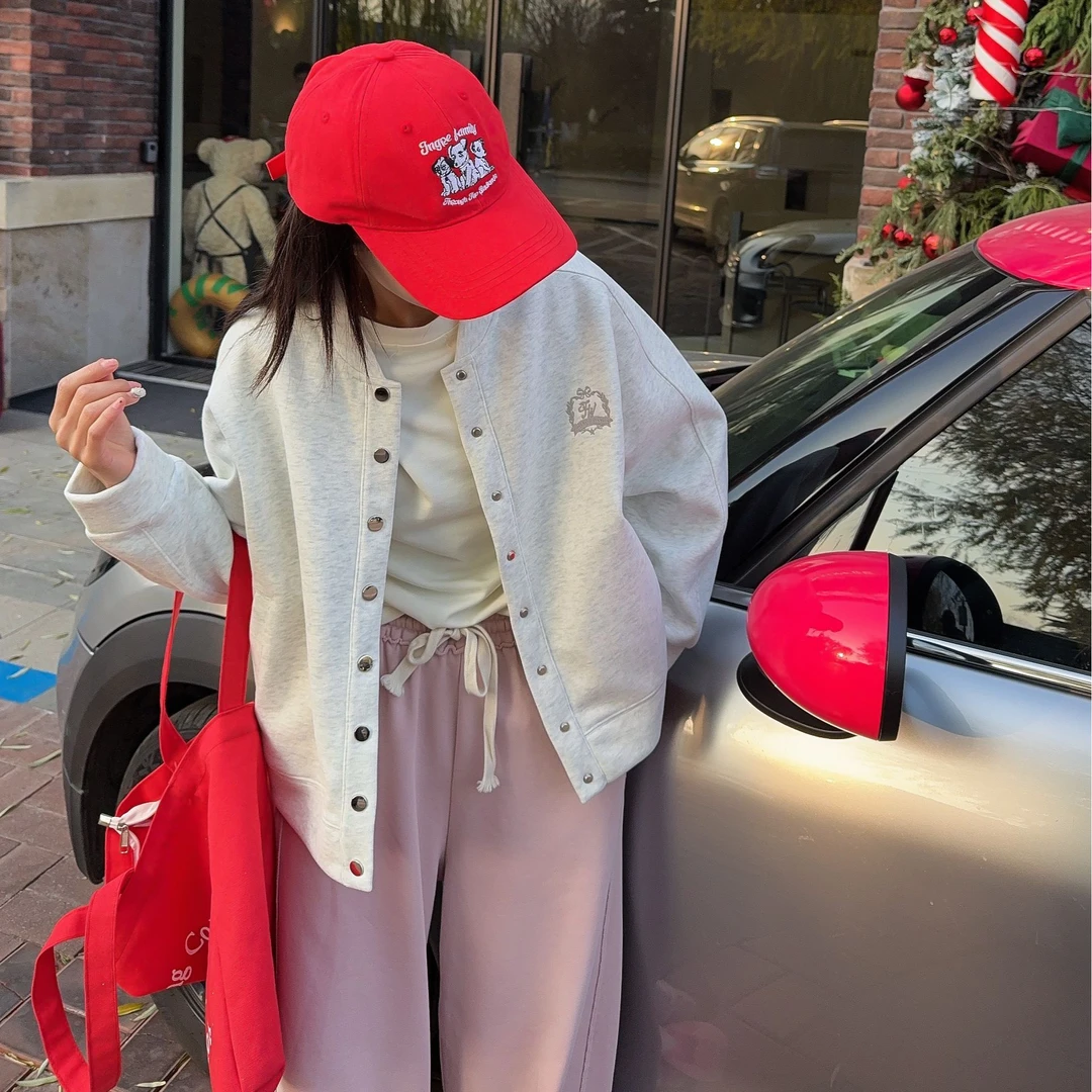 露迪尚品W250149女士早春开衫卫衣时尚休闲落肩袖上衣