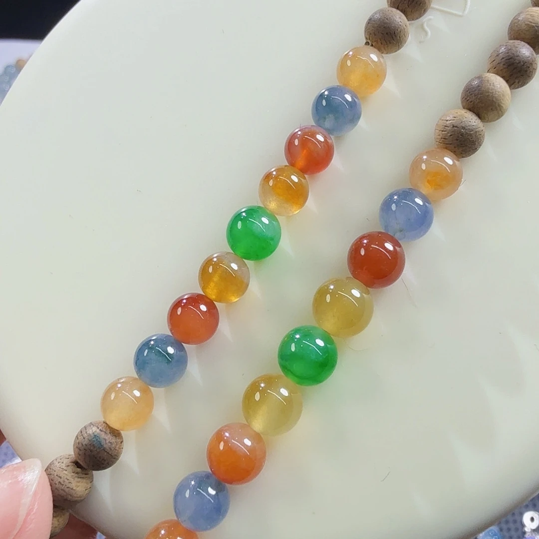 翡翠未镶嵌颈饰双圈