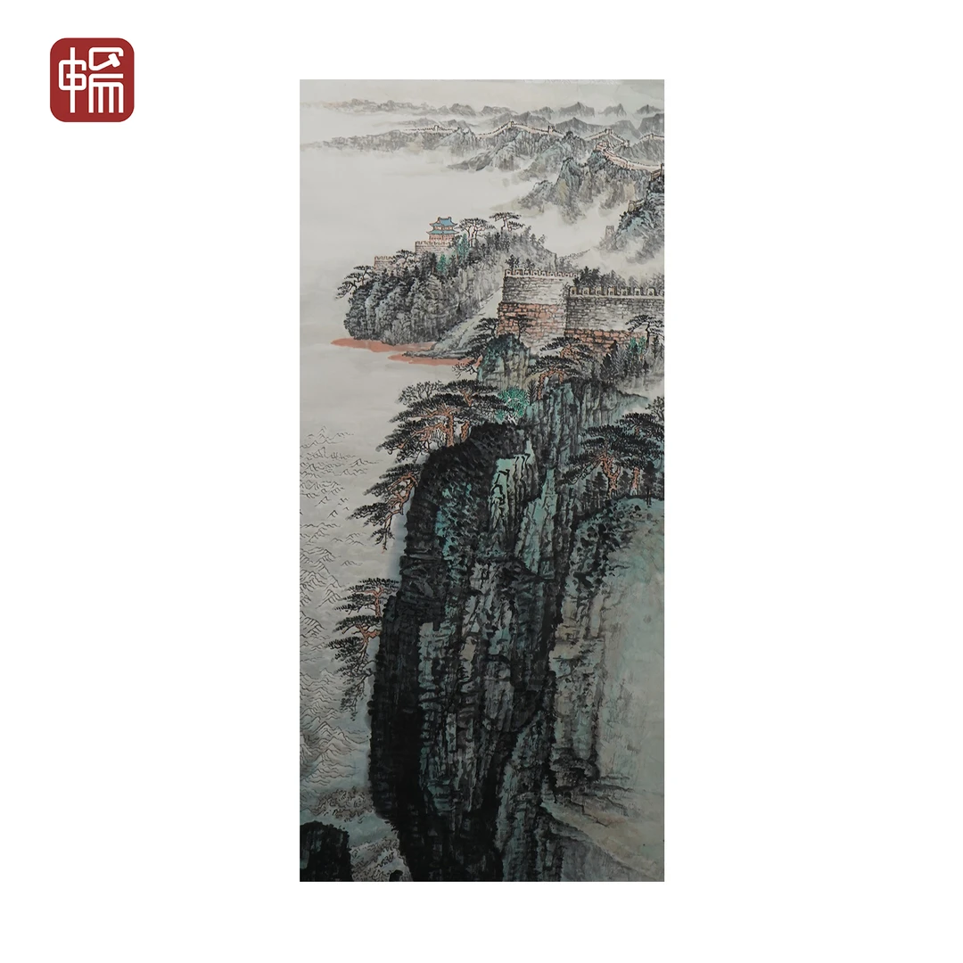 T947 1983年《长城起点老龙头》芑庐主人 137*69(8.51)纸本立轴  FL