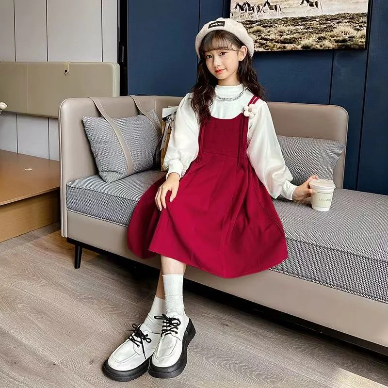886哈哈家女童洋气时髦两件套连衣裙