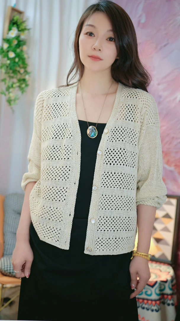 织【贝拉】开衫天丝亚麻（1两价格） 手工DIY衣服夏季凉爽编织材料线