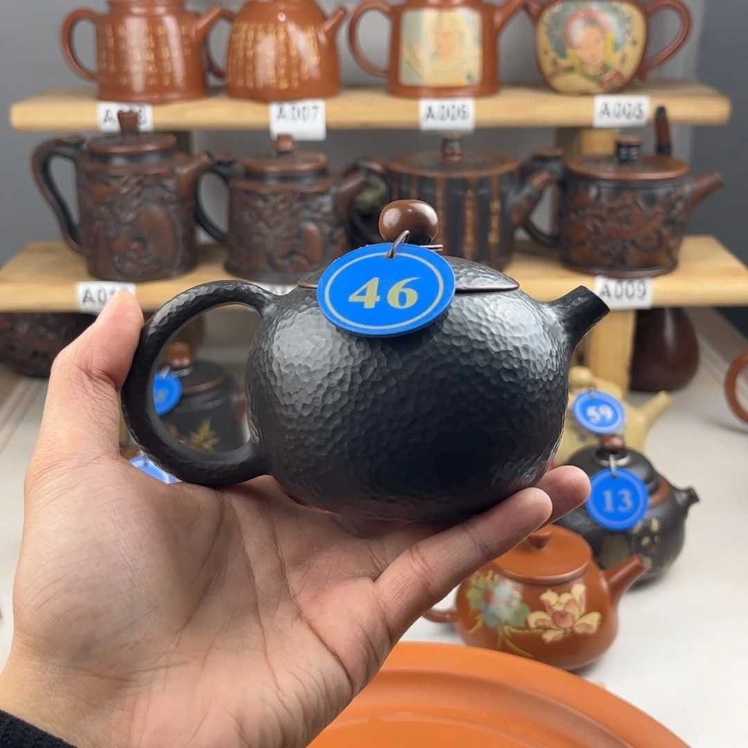 壶220cc 建水紫陶全手工制作，老匠人精工精制