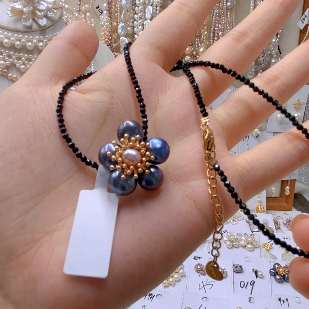 颈饰银S925镶嵌淡水珍珠