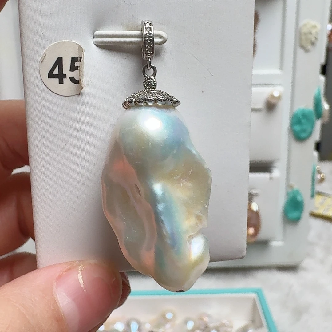 淡水珍珠颈饰银S925镶嵌